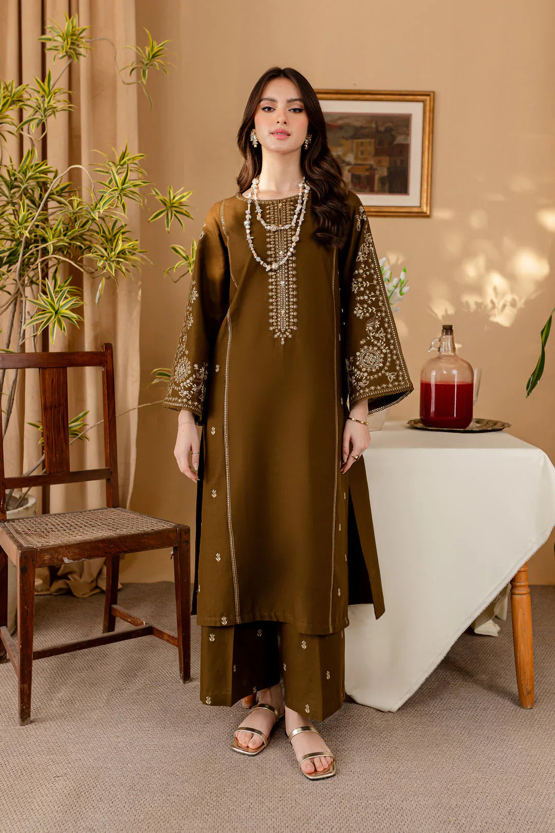Batik - Winter 2PC Dhanak Embroidered Suit - BN3373
