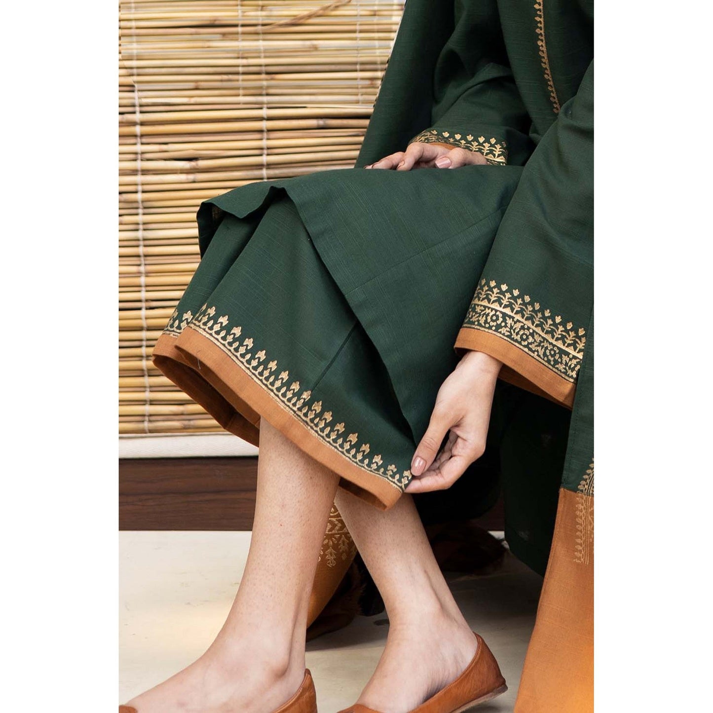 BN531-3PC Dhanak suit with Embroidered Shawll