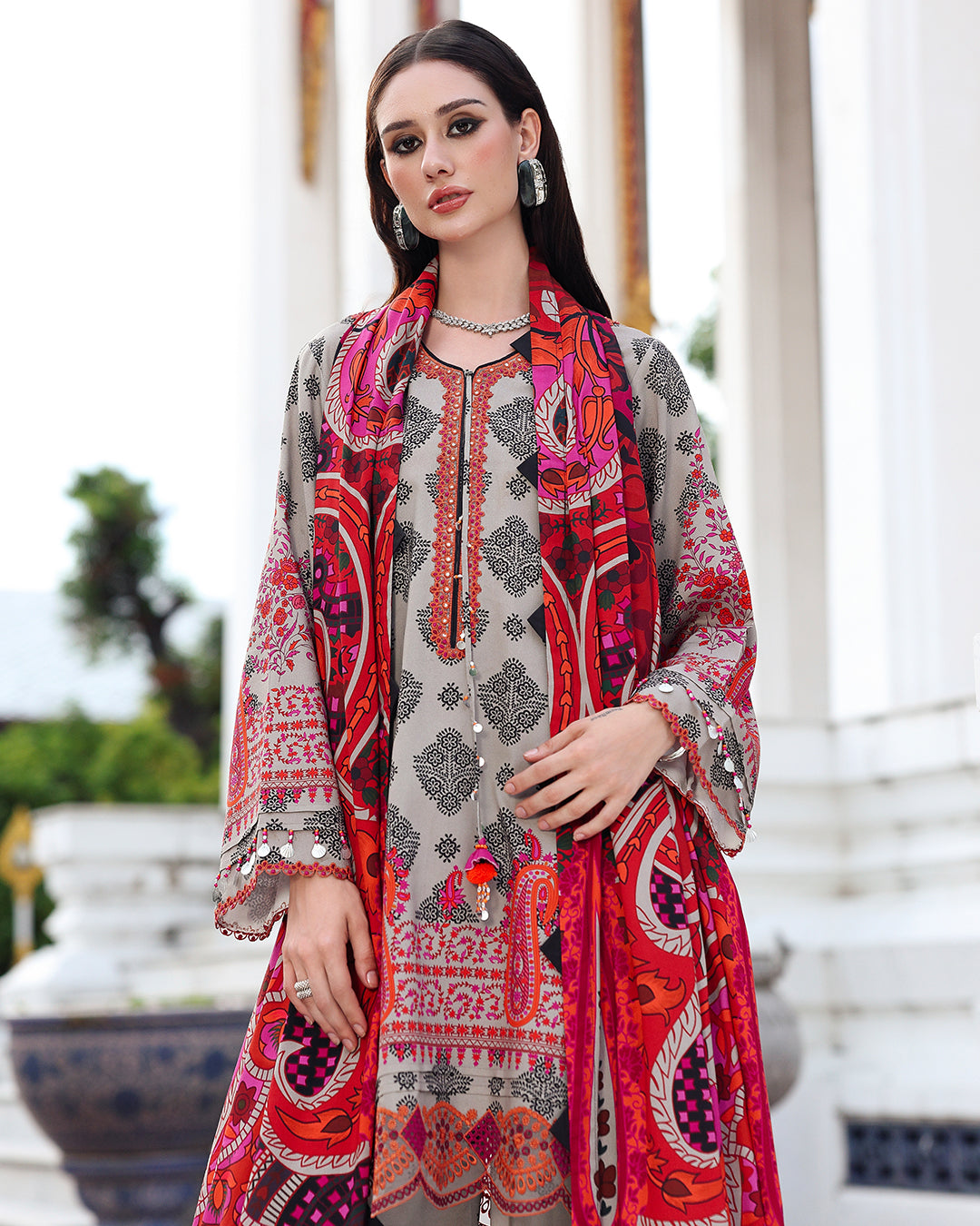 Charizma - Winter 3PC Karandi Digital Print Dress - BN33400