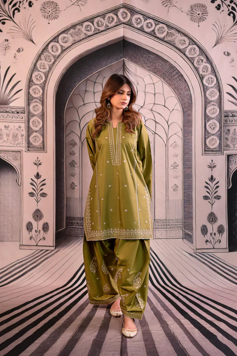 Urge - Winter 3PC Dhanak Embroidered Suit - BN3344