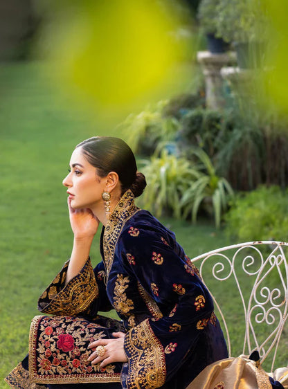 Baroque - Embroidered Velvet 3piece suit - BN3357