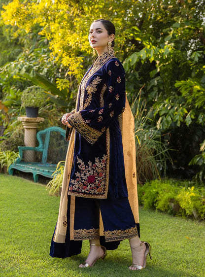 Baroque - Embroidered Velvet 3piece suit - BN3357