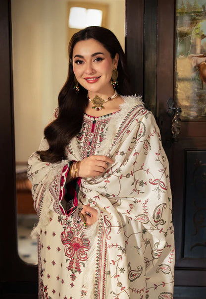 Asim Jofa - Winter 3PC Dhanak Embroidered Suit - BN3306