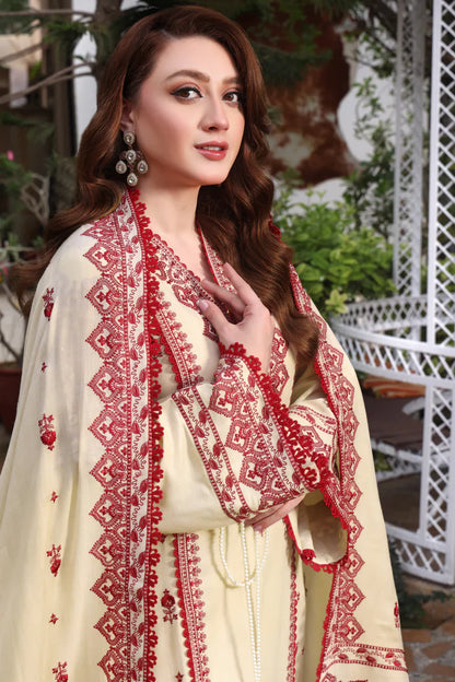 Asim Jofa - Winter 3PC Dhanak Embroidered Suit - BN3383