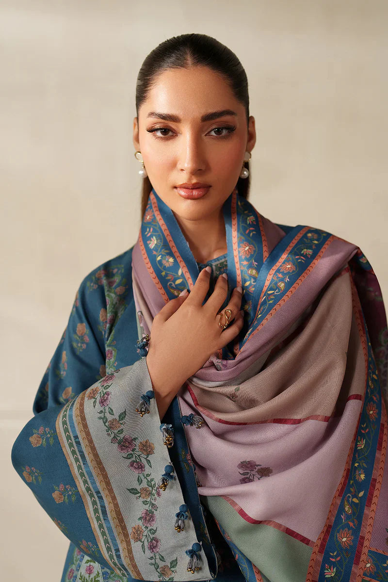 Baroque - Winter 3PC Karandi Digital Print Dress - BN33139