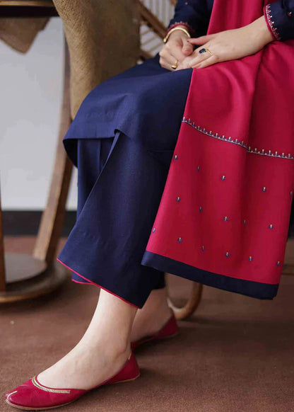 BN505-WINTER 3PC Dhanak suit with Embroidered Shawll