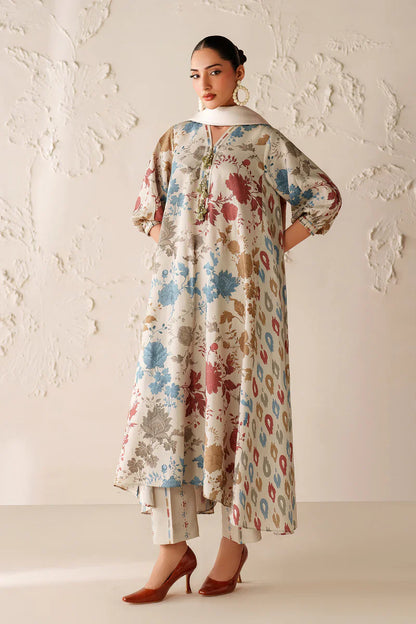 Baroque - Winter 3PC Karandi Digital Print Dress - BN33140