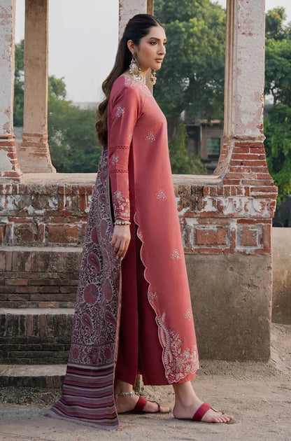 Izel - Winter 3PC Dhanak Embroidered Suit - BN33133