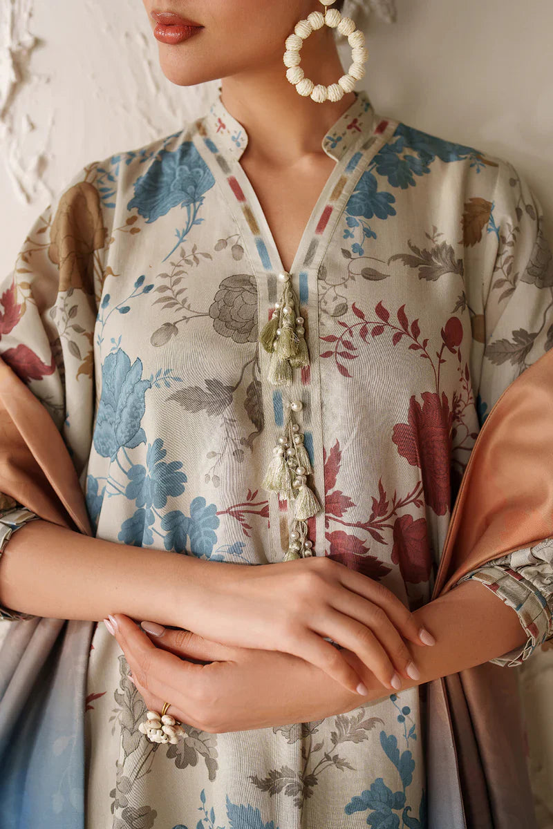 Baroque - Winter 3PC Karandi Digital Print Dress - BN33140