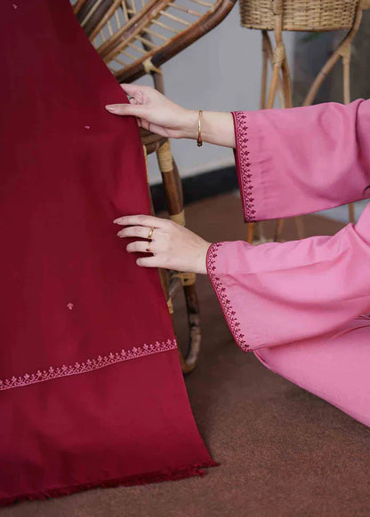 BN502-WINTER 3PC Dhanak suit with Embroidered Shawll