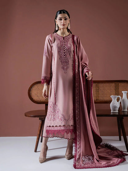 Asim Jofa - Winter 3PC Dhanak Embroidered Suit - BN3384
