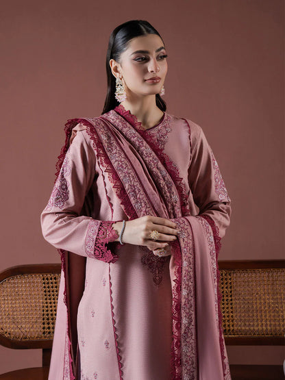 Asim Jofa - Winter 3PC Dhanak Embroidered Suit - BN3384