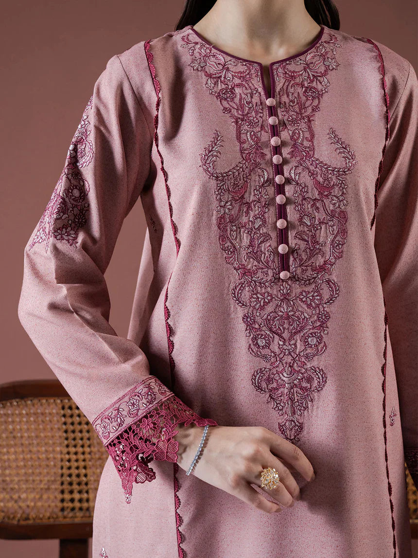 Asim Jofa - Winter 3PC Dhanak Embroidered Suit - BN3384