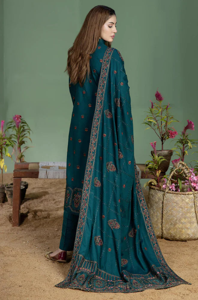 Mohagni - Winter 3PC Dhanak Embroidered Suit - BN3316