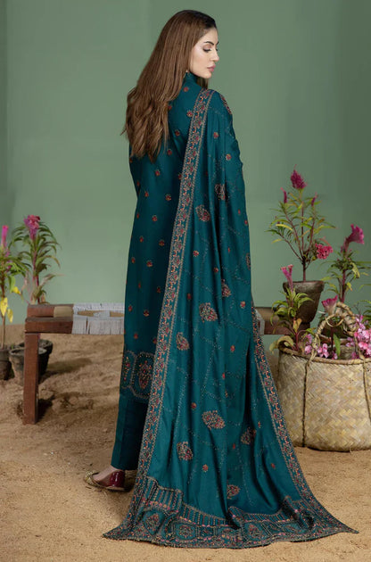 Mohagni - Winter 3PC Dhanak Embroidered Suit - BN3316