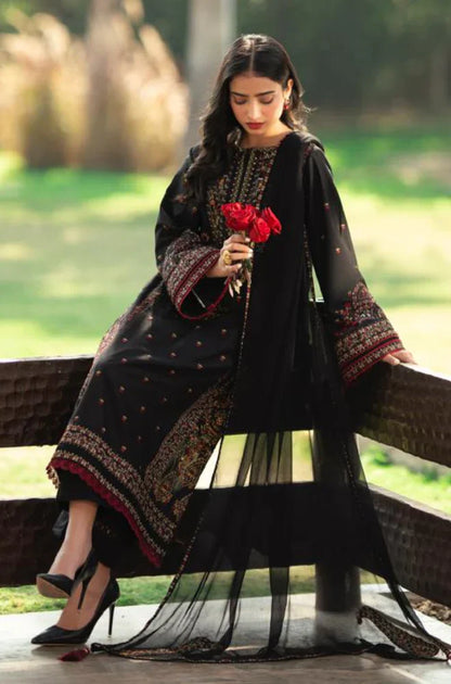 Zara Shahjahan - Summer 3PC Lawn Embroidered Suit - SB1102