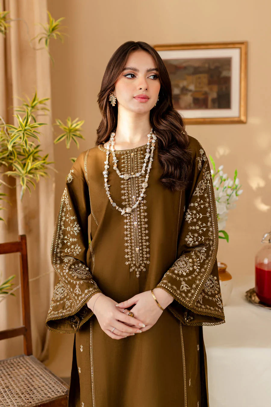 Batik - Winter 2PC Dhanak Embroidered Suit - BN3373