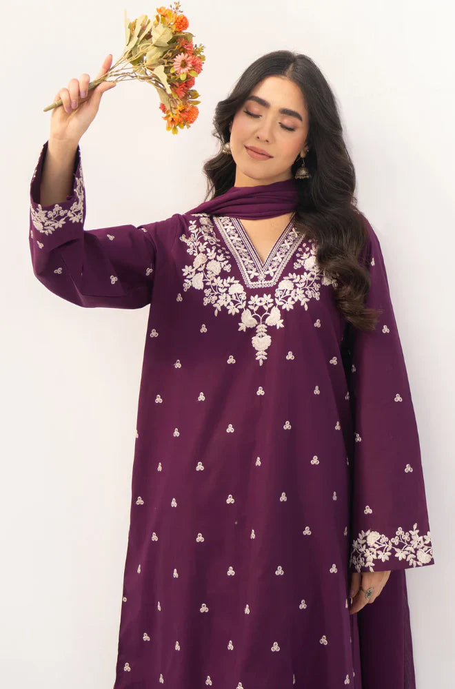 Dyot - Summer 3PC Lawn Embroidered Suit - SB1112
