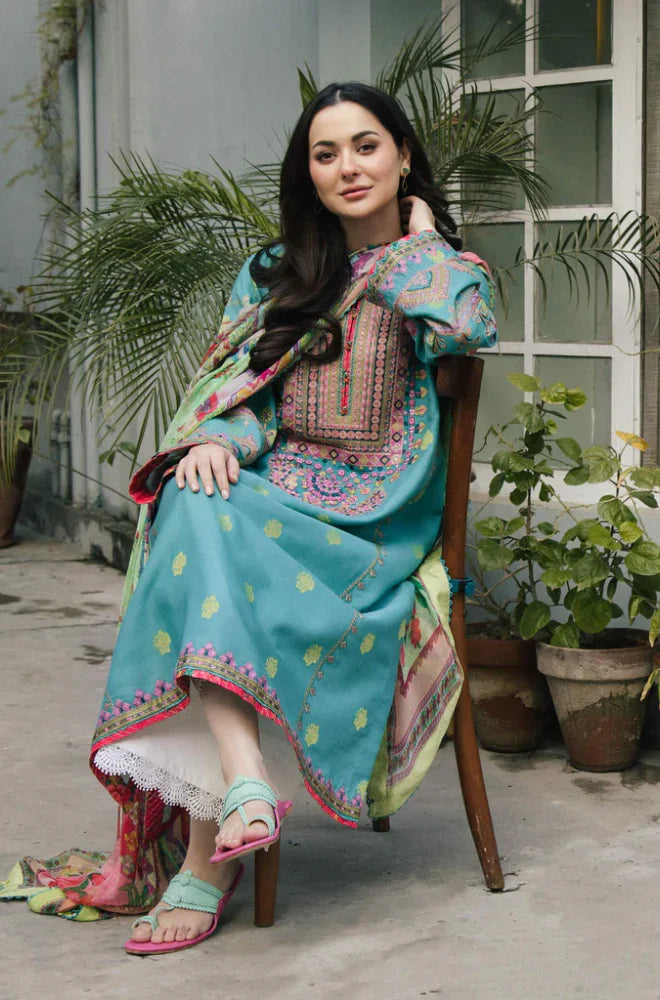Zara Shahjahan - 3PC Lawn Embroidered Suit - SB1085