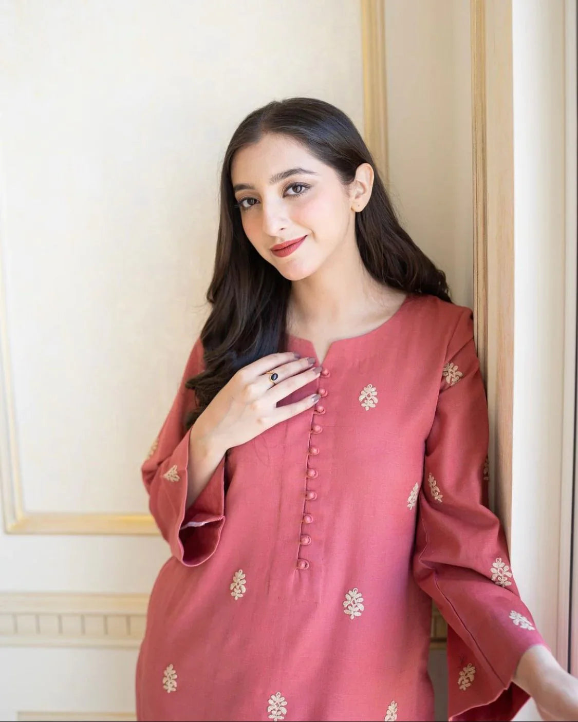 BN611-WINTER 3PC Dhanak suit with Dhanak Shawll