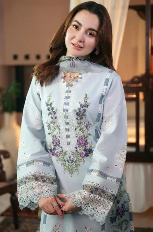 SB1040 - Qalamkar - 3PC Lawn ChickenKari Embroidered Suit