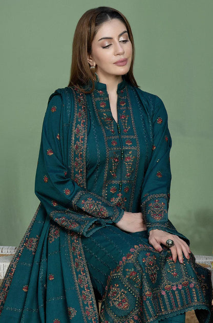 Mohagni - Winter 3PC Dhanak Embroidered Suit - BN3316