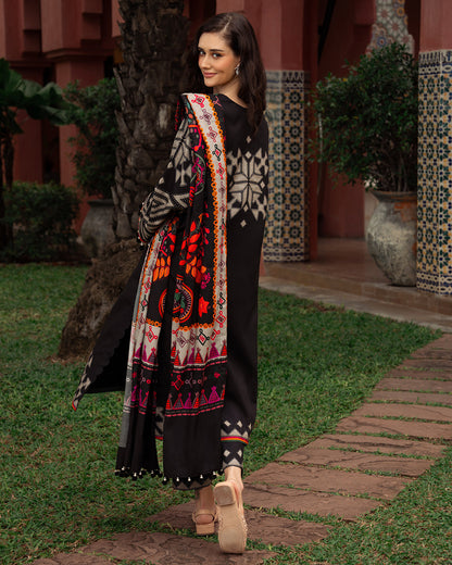 Charizma - Winter 3PC Karandi Digital Print Dress - BN3391
