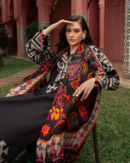 Charizma - Winter 3PC Karandi Digital Print Dress - BN3391