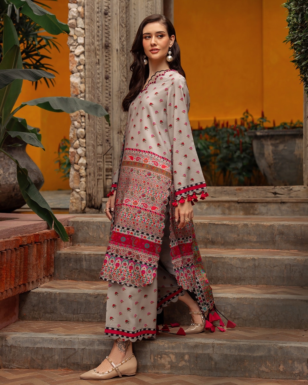 Charizma - Winter 3PC Karandi Digital Print Dress - BN3390