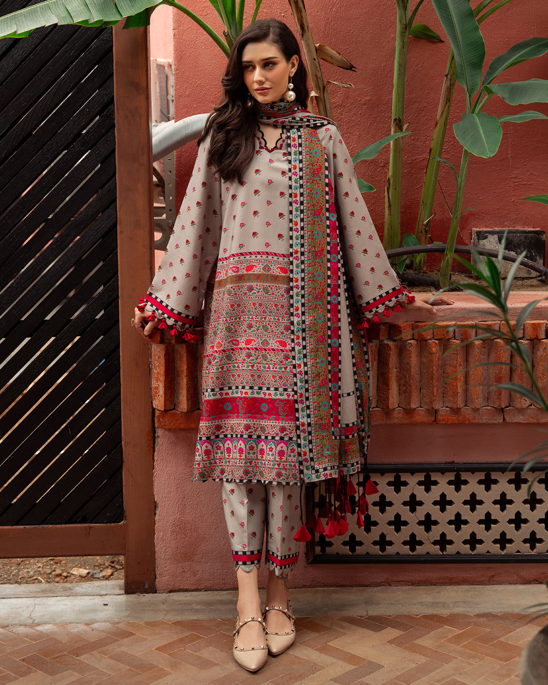 Charizma - Winter 3PC Karandi Digital Print Dress - BN3390