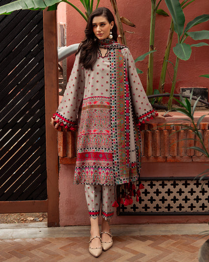 Charizma - Winter 3PC Karandi Digital Print Dress - BN3390
