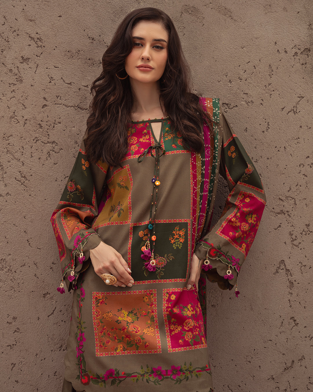 Charizma - Winter 3PC Karandi Digital Print Dress - BN3387