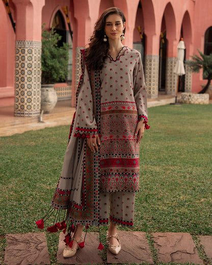 Charizma - Winter 3PC Karandi Digital Print Dress - BN3390