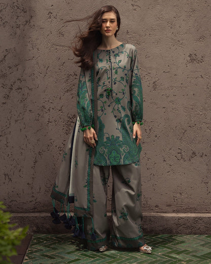 Charizma - Winter 3PC Karandi Digital Print Dress - BN3394
