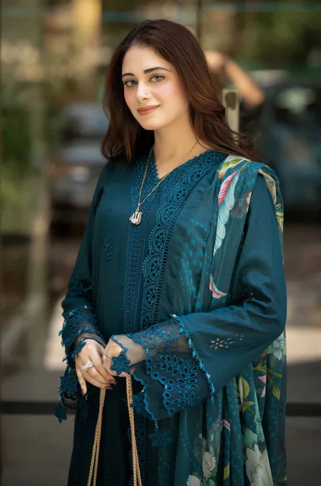 SB1070 - Bareeze 3PC Lawn Embroidered Suit