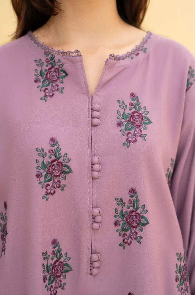 Izel - Winter 3PC Dhanak Embroidered Suit - BN33132