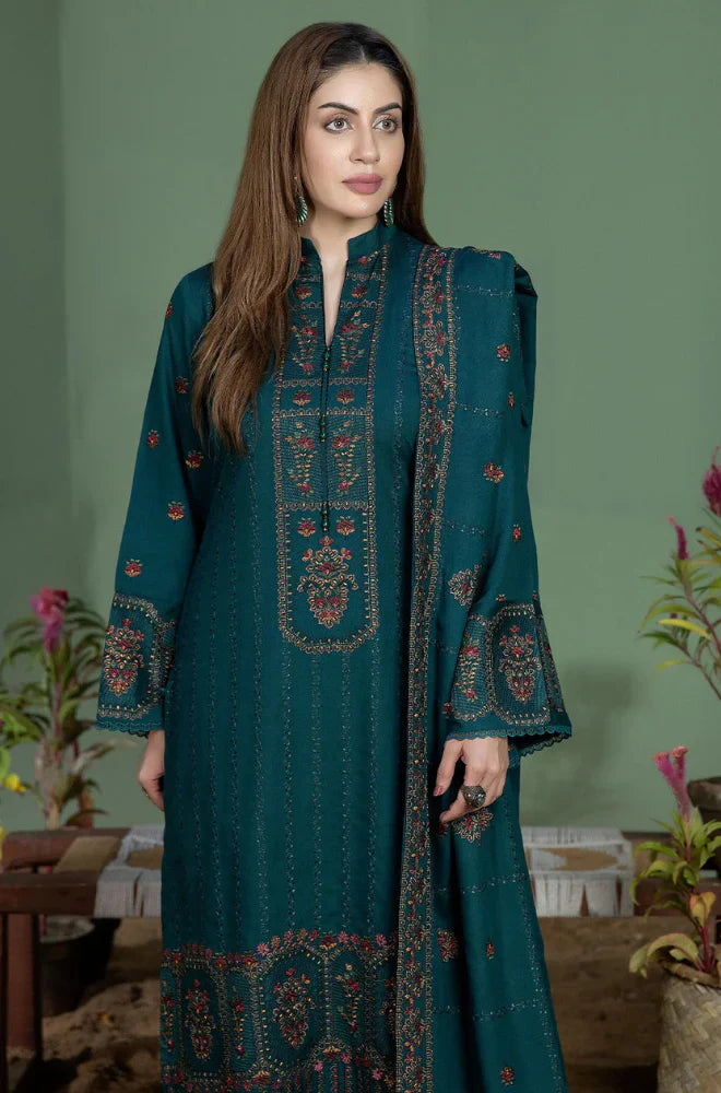 Mohagni - Winter 3PC Dhanak Embroidered Suit - BN3316