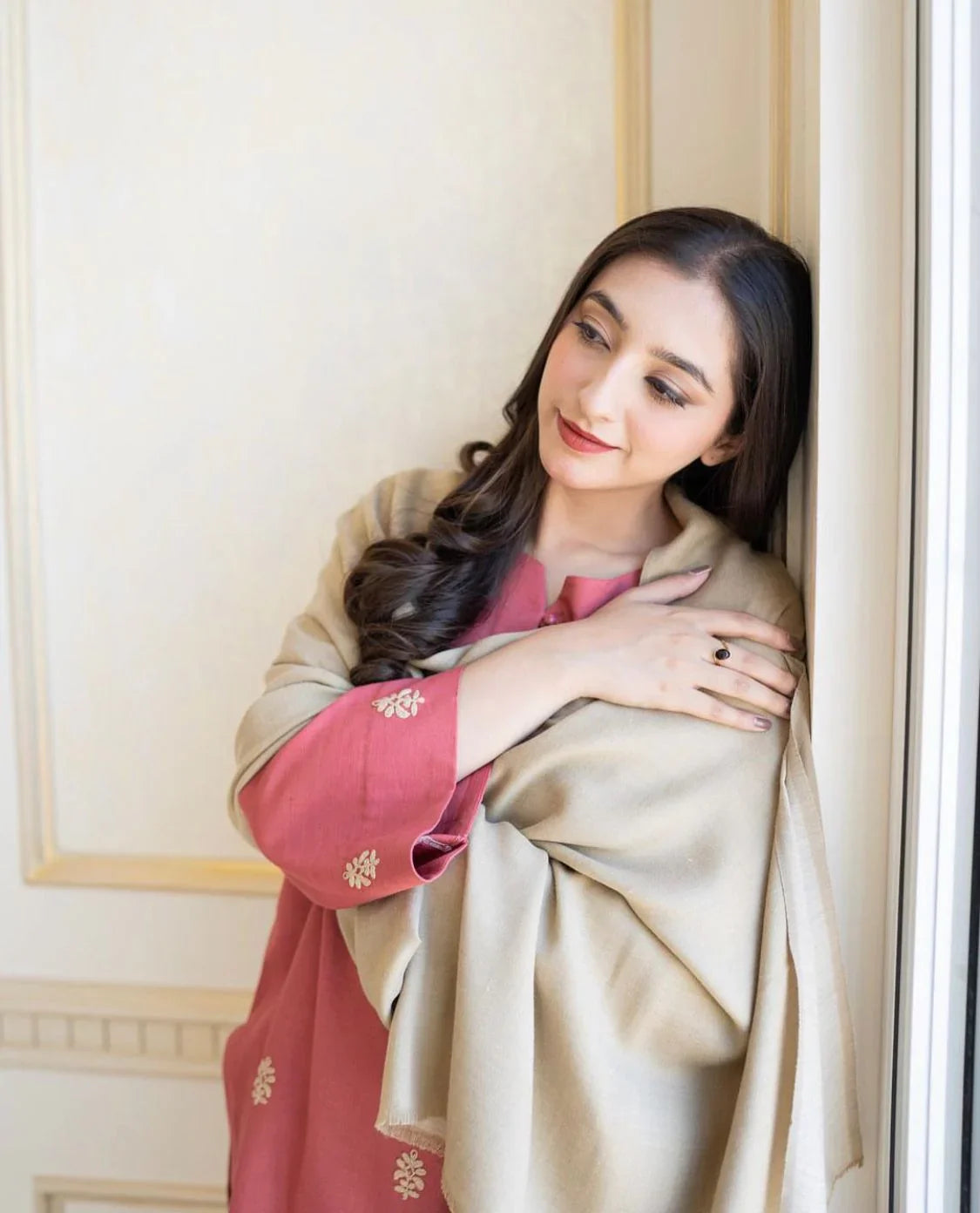 BN611-WINTER 3PC Dhanak suit with Dhanak Shawll