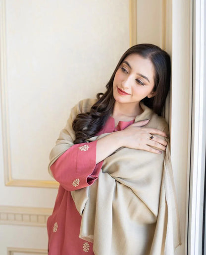 BN611-WINTER 3PC Dhanak suit with Dhanak Shawll