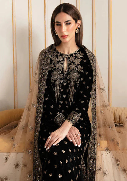 Baroque Embroidered Velvet 3piece suit - BN2020