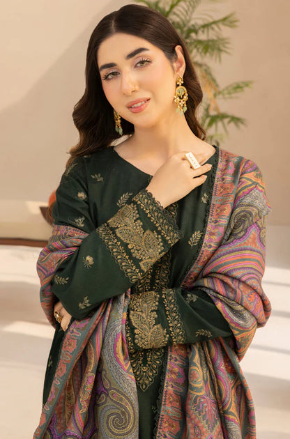 Mohagni - Winter 3PC Dhanak Embroidered Suit - BN3380