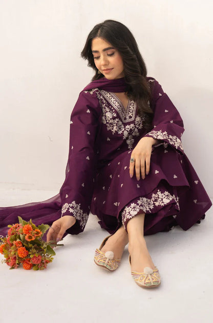 Dyot - Summer 3PC Lawn Embroidered Suit - SB1112