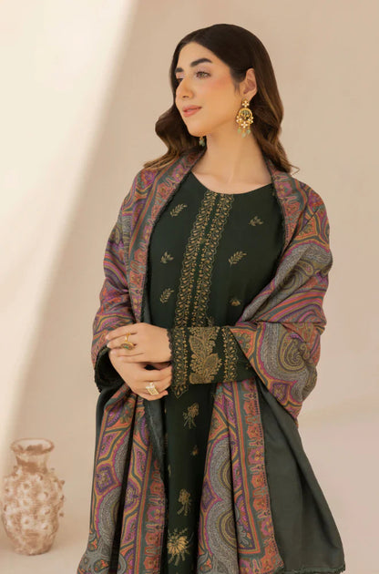 Mohagni - Winter 3PC Dhanak Embroidered Suit - BN3380