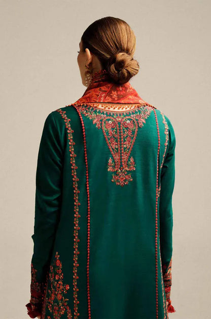 Hussain Rehan - Winter 3PC Dhanak Embroidered Suit - BN3311