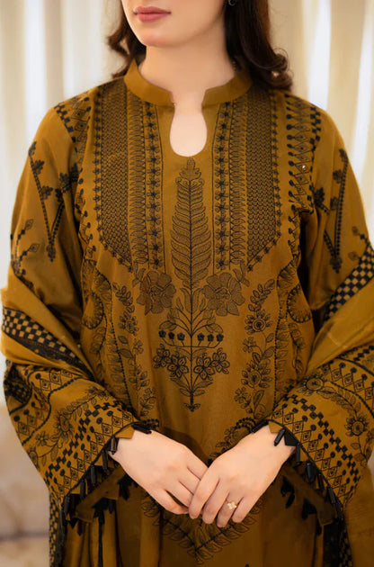 Libass - Winter 3PC Dhanak Embroidered Suit - BN3312