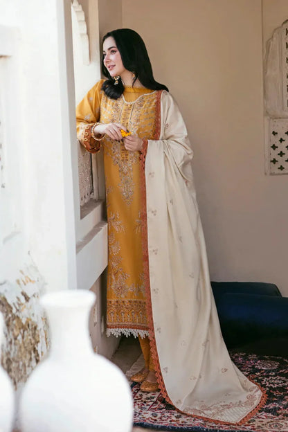 Florent - Winter 3PC Dhanak Embroidered Suit - BN3346