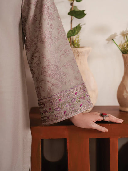 Jazmin - Winter 3PC Dhanak Embroidered Suit - BN3309