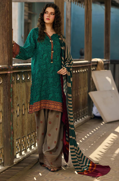 Charizma - Winter 3PC Karandi Digital Print Dress - BN33137