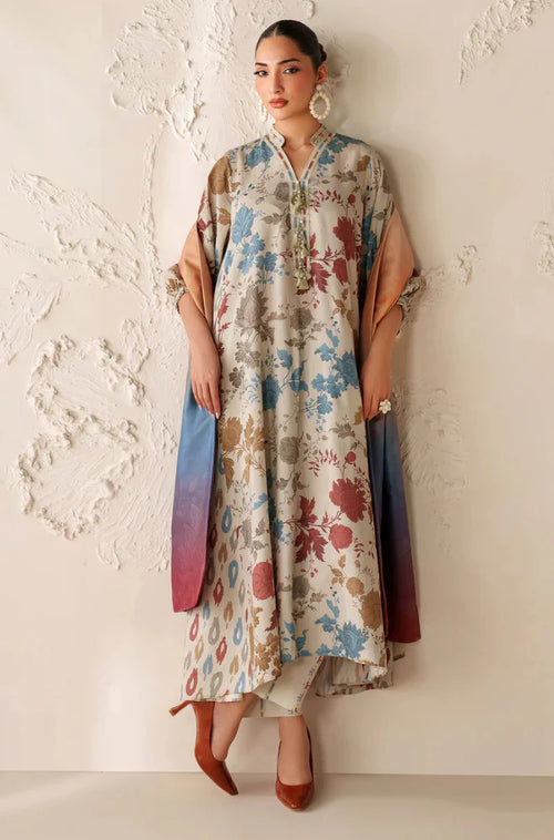 Baroque - Winter 3PC Karandi Digital Print Dress - BN33140