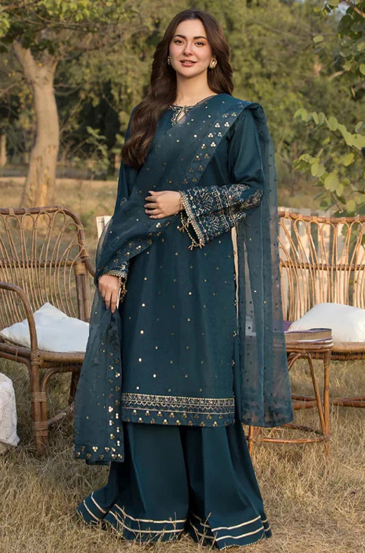 Allys - Summer 3PC Lawn Embroidered with Sequence work Suit - SB1119